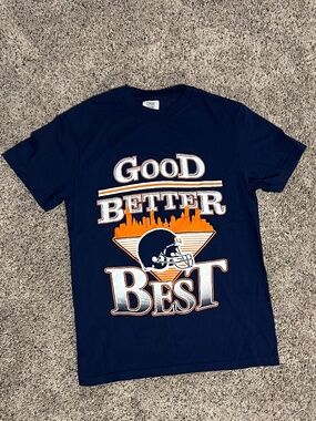 GOOD BETTER BEST CHICAGO BEARS TEE | Navy | Barstool Sports Graphic